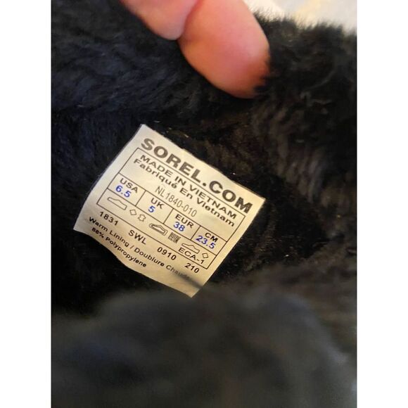 Sorel bear black lined zipper ankle boots 6.5 - Picture 8 of 11